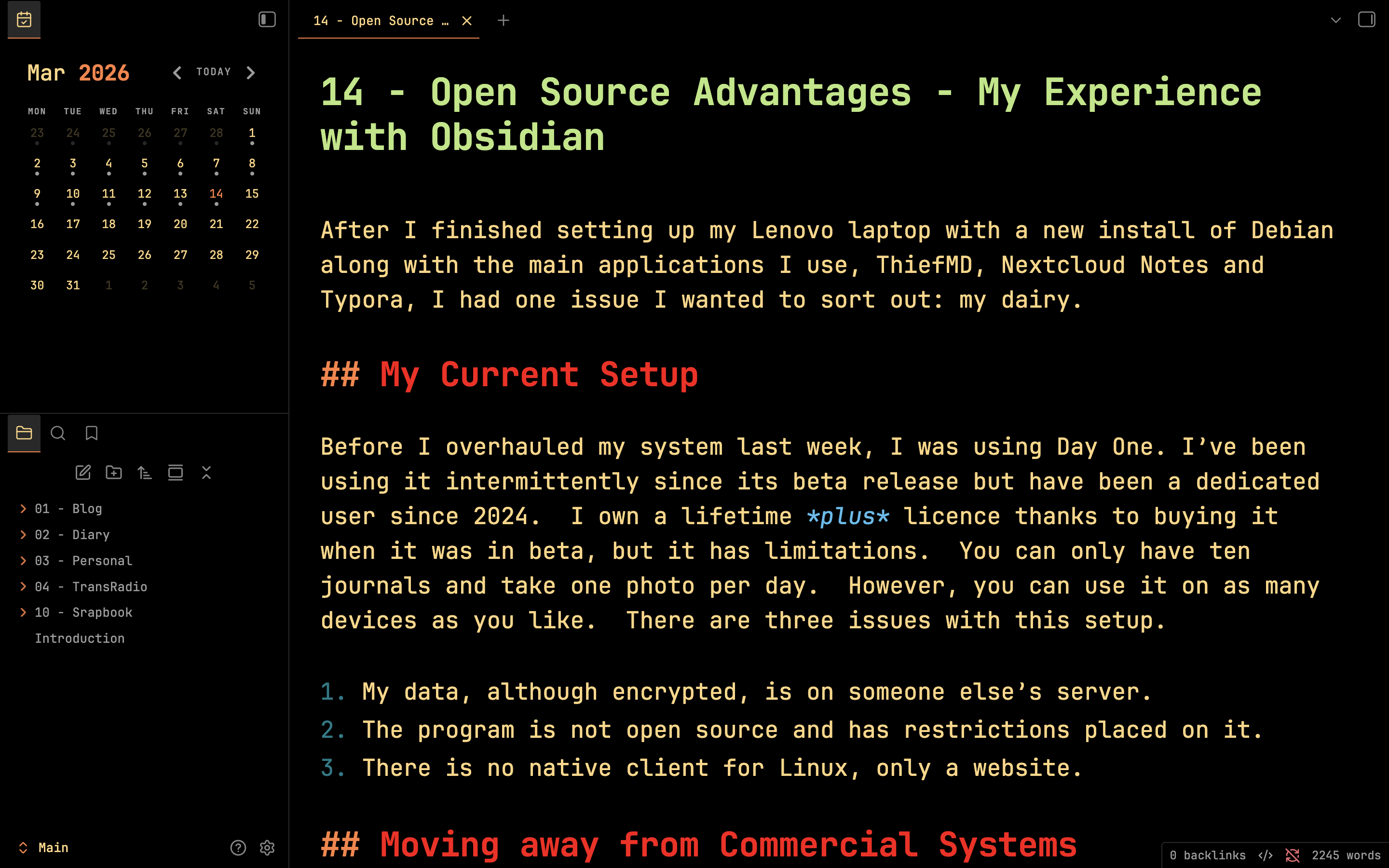 Open Source Advantages: My Experience with Obsidian